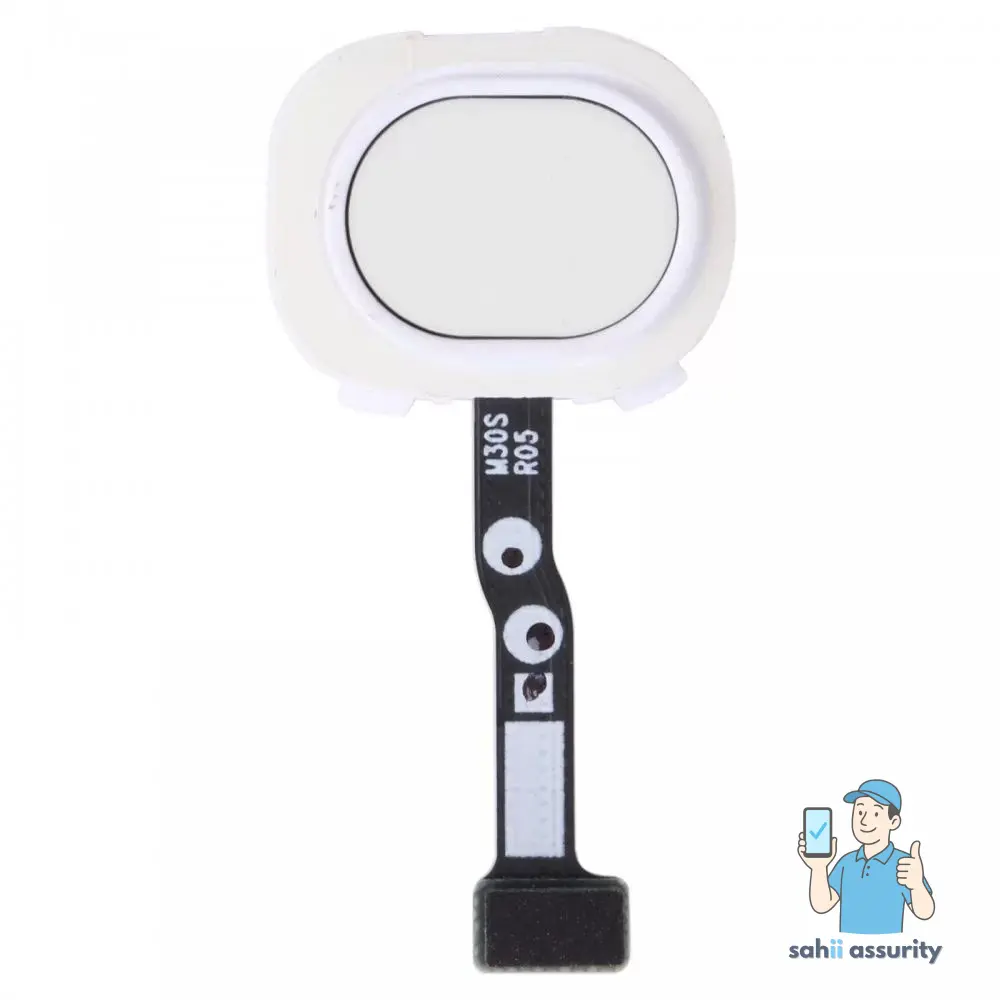 Fingerprint Sensor with Flex Cable for Samsung Galaxy M30s White